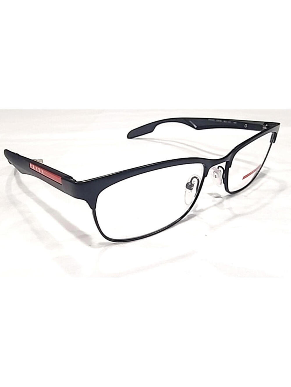 PRADA VPS54D IBO 101 Black Rectangle Eyeglasses 53-18 140 Case Cloth - Picture 4 of 10